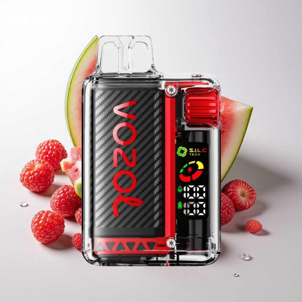 VOZOL Vista 20000 Puffs Genanvendelig Kit med 6-trins Watt Justering & Hindbær Vandmelon