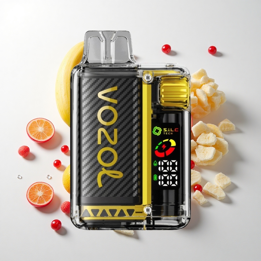 VOZOL Vista 20000 Puffs Genopladelig Batteri: 650mAh Druefrugt Banan Kirsebær