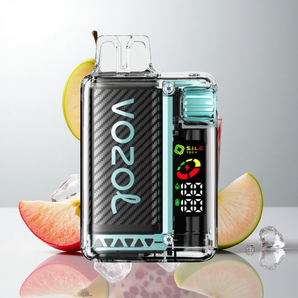 VOZOL Vista 20000 Puffs Genopladelig Batteri: 650mAh & Sur Æble Is Engangs Vape