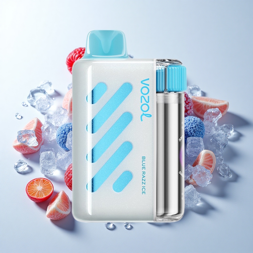 VOZOL VISTA 40000 Puffs Engangs Vape Blå Hindbær Is med 1000mAh Hurtigopladning