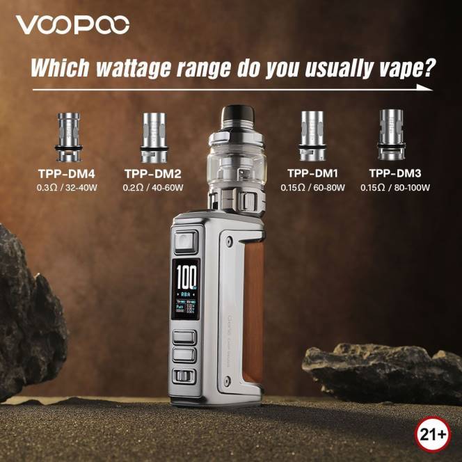 VOOPOO ARGUS GT II tanksæt grafit 604R1 | VOOPOO Danmark