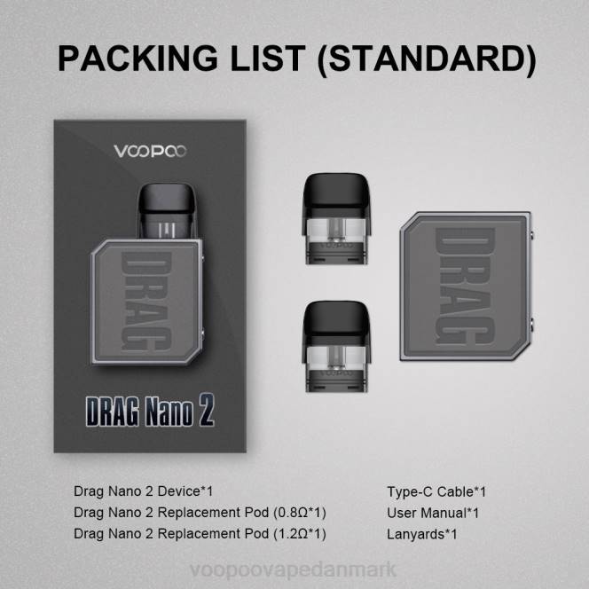 VOOPOO DRAG NANO 2 pod kit te grøn 604R152 | VOOPOO Vape Danmark