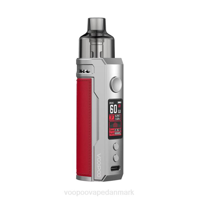 VOOPOO DRAG S pod mod kit sølv rød 604R202 | VOOPOO Vape Danmark