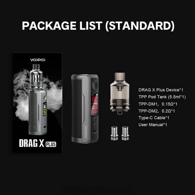VOOPOO DRAG X PLUS sæt klassisk 604R294 | VOOPOO Vape Pod Danmark