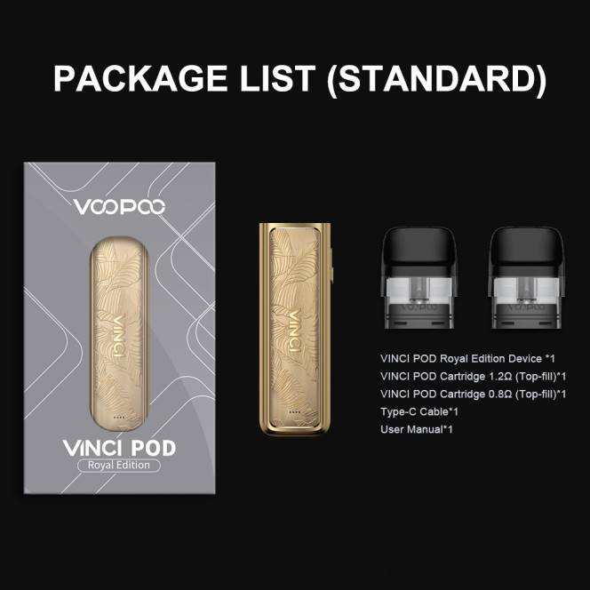 VOOPOO VINCI POD kongelig udgave guldblad 604R343 | VOOPOO Vape Copenhagen
